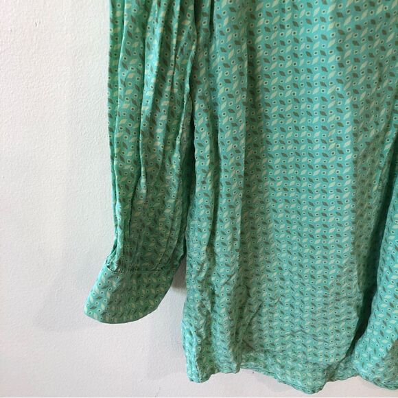 Joie Aceline Geo Print Blouse in Julep - Picture 6 of 9